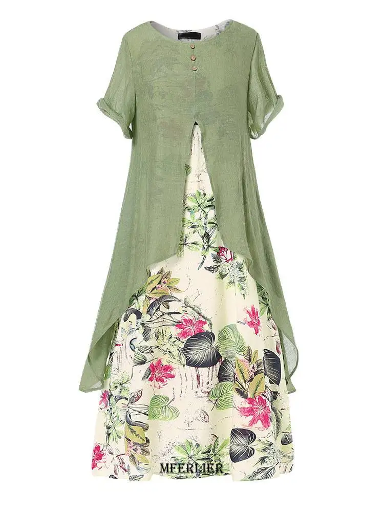 Large Size 5XL 150KG Summer Women Floral Dress Short Sleeve Maxi Dresses Vintage Loose Women Long Flower Dress
Large Size 5XL 150KG Summer Women Floral Dress Short Sleeve Maxi Dresses Vintage Loose Women Long Flower Dress