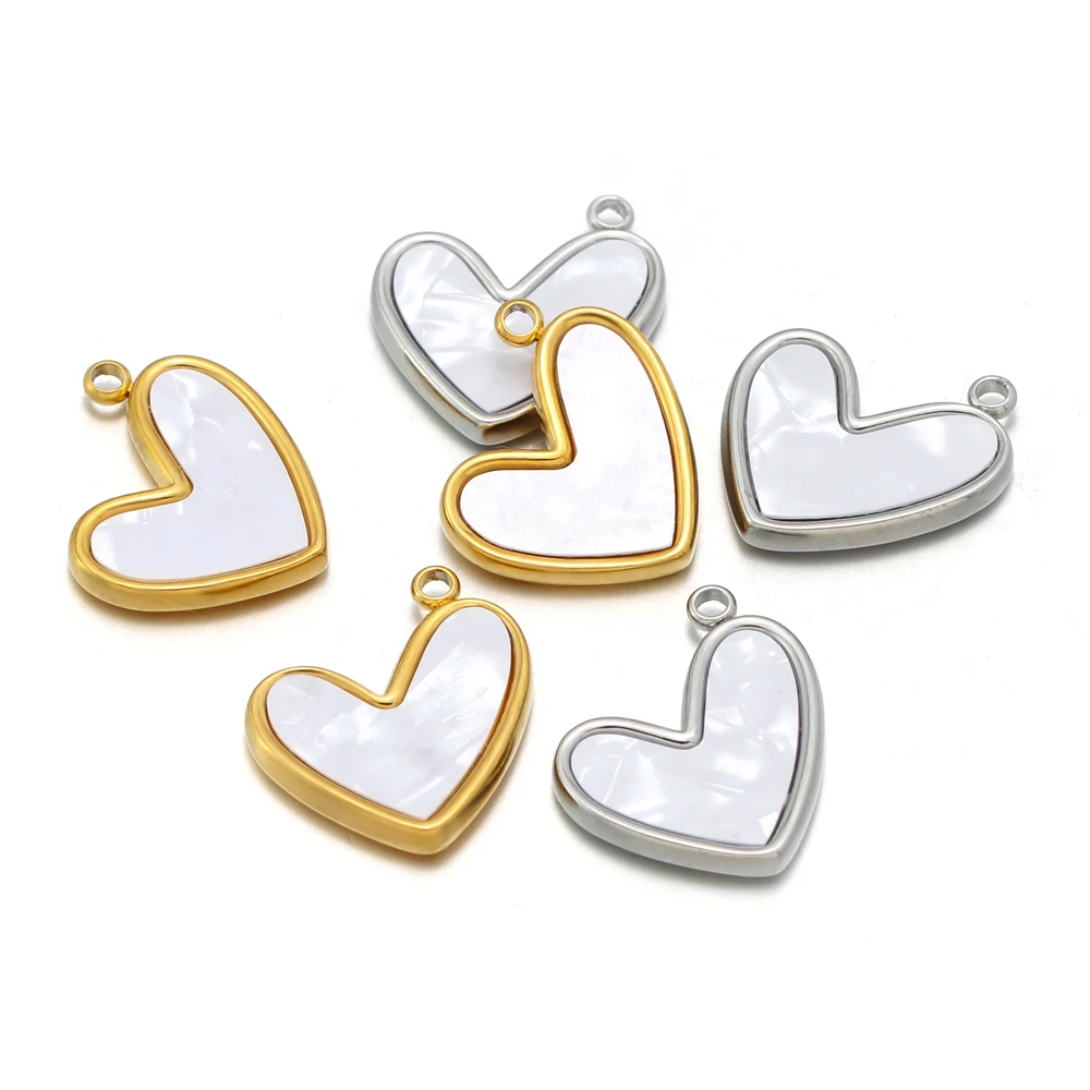 4pcs 2pcs Stainless Steel White Shell Heart Charms Pendant for DIY Women Necklace Earring Jewelry Making Supplies Findings
4pcs 2pcs Stainless Steel White Shell Heart Charms Pendant for DIY Women Necklace Earring Jewelry Making Supplies Findings