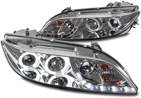 Светодиодные фары для проектора Halo, фары дым, совместимые с Mazda 6 2003-2006 гг.
Светодиодные фары для проектора Halo, фары дым, совместимые с Mazda 6 2003-2006 гг.
