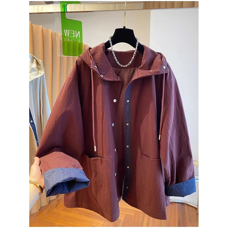 2025 Autumn New Jacket Women's Hooded Zipper Design Solid Color Mminimalism Coats Versatile Casual Windbreaker Female
2025 Autumn New Jacket Women's Hooded Zipper Design Solid Color Mminimalism Coats Versatile Casual Windbreaker Female