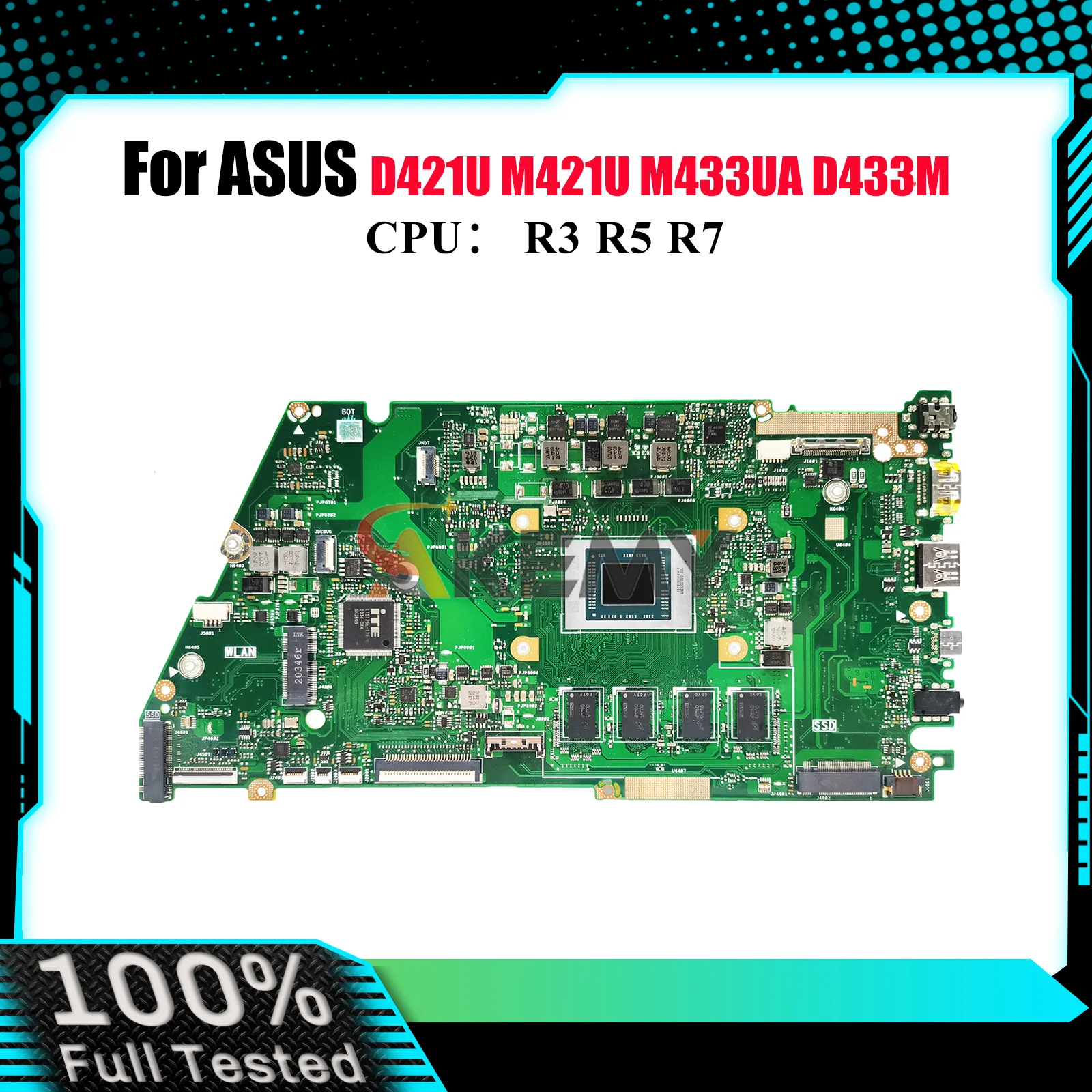 X421UA Материнская плата для ноутбука ASUS VivoBook X421UA X421U D421U X421UAY M433UA M421U D433M Материнская плата для ноутбука с процессором R3 R5 R7
X421UA Материнская плата для ноутбука ASUS VivoBook X421UA X421U D421U X421UAY M433UA M421U D433M Материнская плата для ноутбука с процессором R3 R5 R7