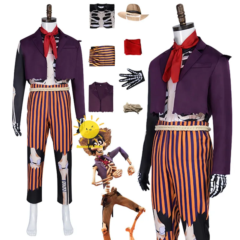 Beast Kingdom Hector Rivera Cosplay Costumes Coco Cosplay Tops Pants Jacket Hat Rope Rivera Hector Suits Halloween Cos Adult Men
Beast Kingdom Hector Rivera Cosplay Costumes Coco Cosplay Tops Pants Jacket Hat Rope Rivera Hector Suits Halloween Cos Adult Men