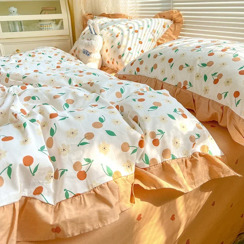 Princess style Korean version lace pure cotton four-piece set cotton quilt cover bed sheet mattress three-piece set
Princess style Korean version lace pure cotton four-piece set cotton quilt cover bed sheet mattress three-piece set