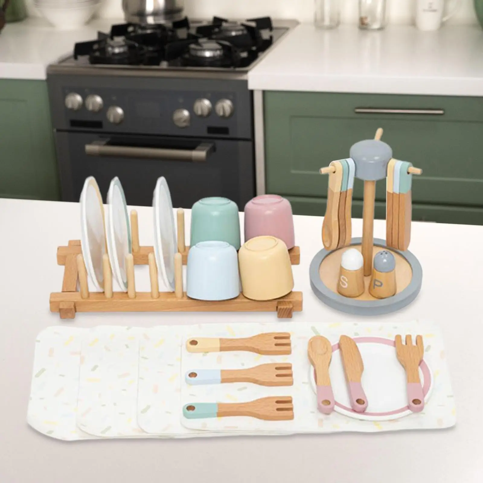 Wooden Toy Plates Dishes Play Cutlery Plate Set Simulation Spoons Play Dishes for Kids, Montessori for Girls Birthday Gift
Wooden Toy Plates Dishes Play Cutlery Plate Set Simulation Spoons Play Dishes for Kids, Montessori for Girls Birthday Gift