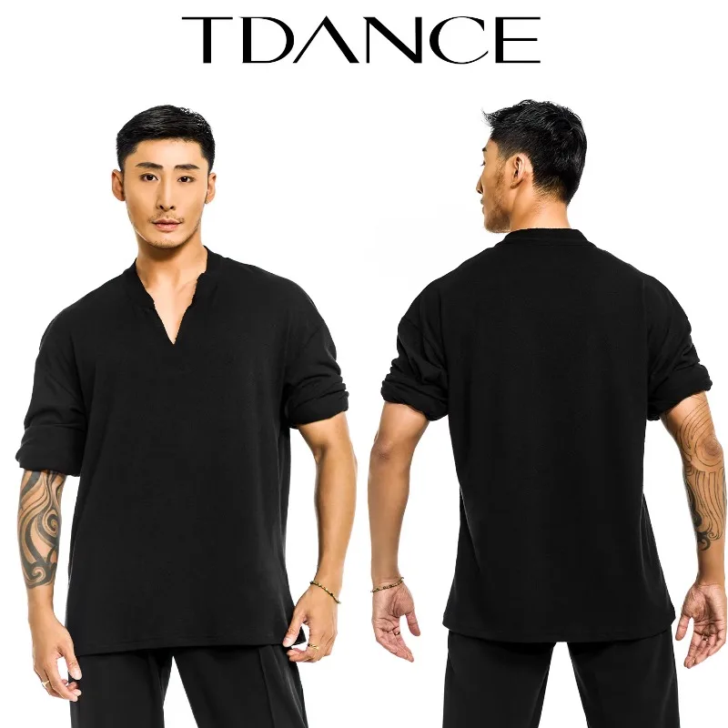 Мужское тренировочное платье для латинских танцев TDANCE по индивидуальному заказу, небольшой топ с v-образным вырезом и длинными рукавами для повседневной одежды в классе
Мужское тренировочное платье для латинских танцев TDANCE по индивидуальному заказу, небольшой топ с v-образным вырезом и длинными рукавами для повседневной одежды в классе