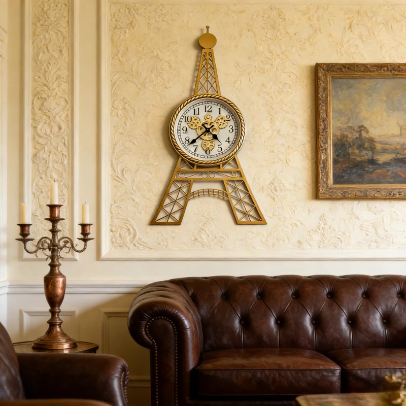 Nordic Style Digital Wall Clock Living Room Home Decoration Iron Tower Wall Mounted Wall Clock Iron Art Silent Restaurant Clock
Nordic Style Digital Wall Clock Living Room Home Decoration Iron Tower Wall Mounted Wall Clock Iron Art Silent Restaurant Clock