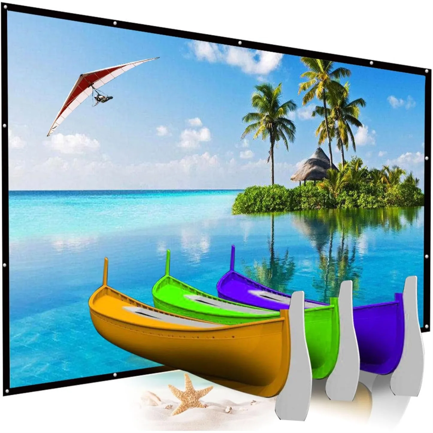 300 Inch Projector Screen Portable Outdoor Movie Screen, Big Size Folding HD Projection Screen 16:9 for Home
300 Inch Projector Screen Portable Outdoor Movie Screen, Big Size Folding HD Projection Screen 16:9 for Home