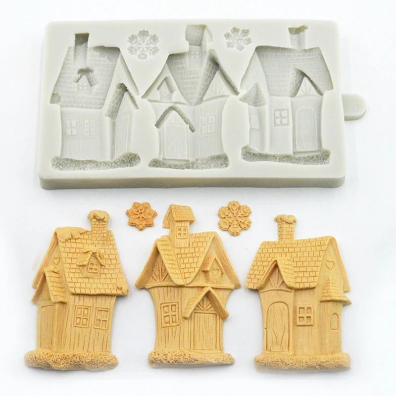 3 Christmas Church Gingerbread House Silicone Mold Fondant Cake Chocolate Candy Silicone Decorating Mold Tools K441 
3 Christmas Church Gingerbread House Silicone Mold Fondant Cake Chocolate Candy Silicone Decorating Mold Tools K441