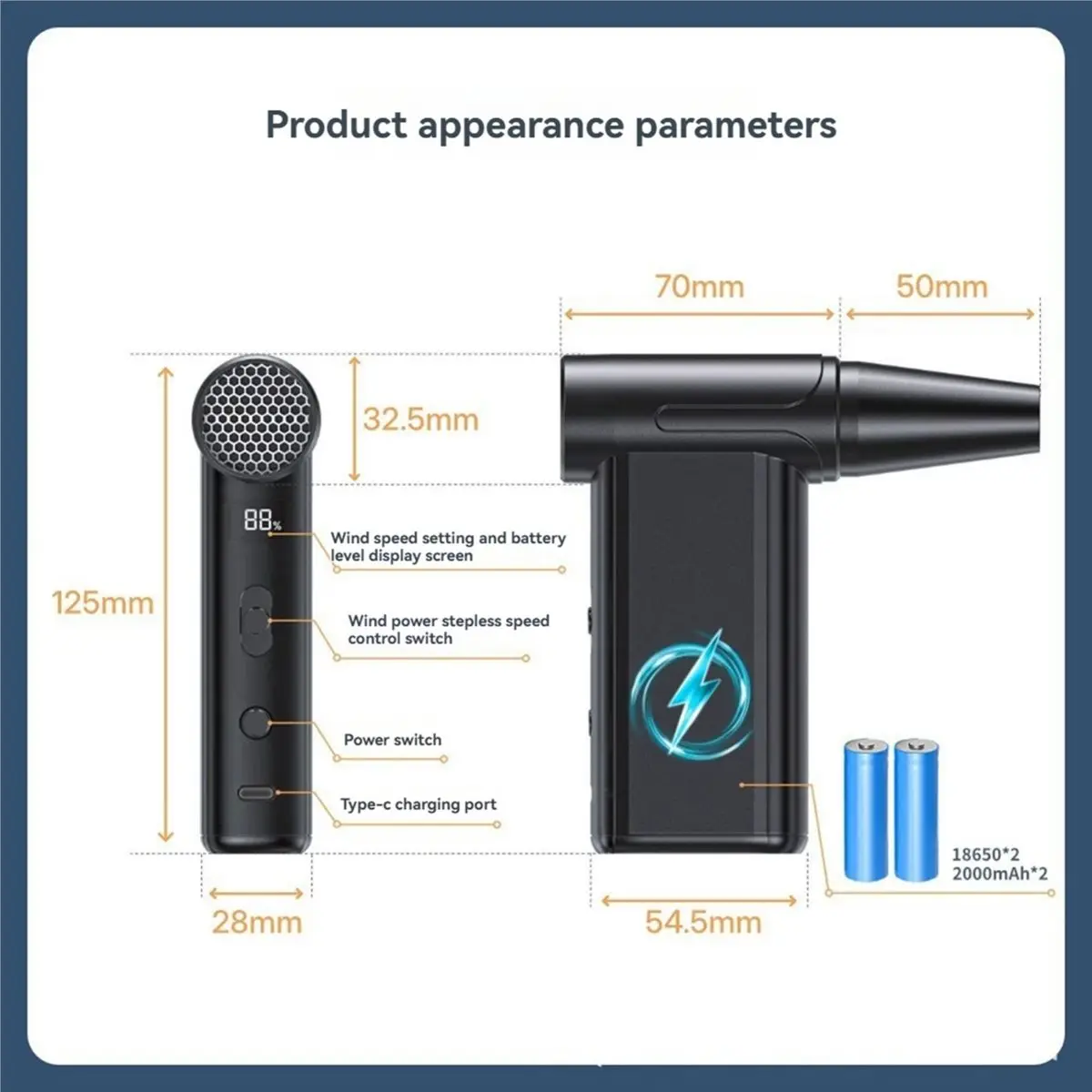 HGHO Mini Turbo Fan 130000RPM Compressed Air Duster Rechargeable Powerful Blower for Electronics Cleaning Car Appliances
HGHO Mini Turbo Fan 130000RPM Compressed Air Duster Rechargeable Powerful Blower for Electronics Cleaning Car Appliances