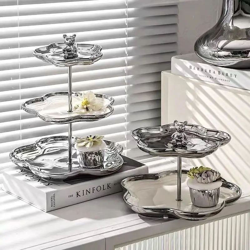 European Style Living Room Fruit Tray Ceramic Multi-layer Snack Dried Fruit Tray Front Desk Candy Storage Tray Kitchen Organizer
European Style Living Room Fruit Tray Ceramic Multi-layer Snack Dried Fruit Tray Front Desk Candy Storage Tray Kitchen Organizer
