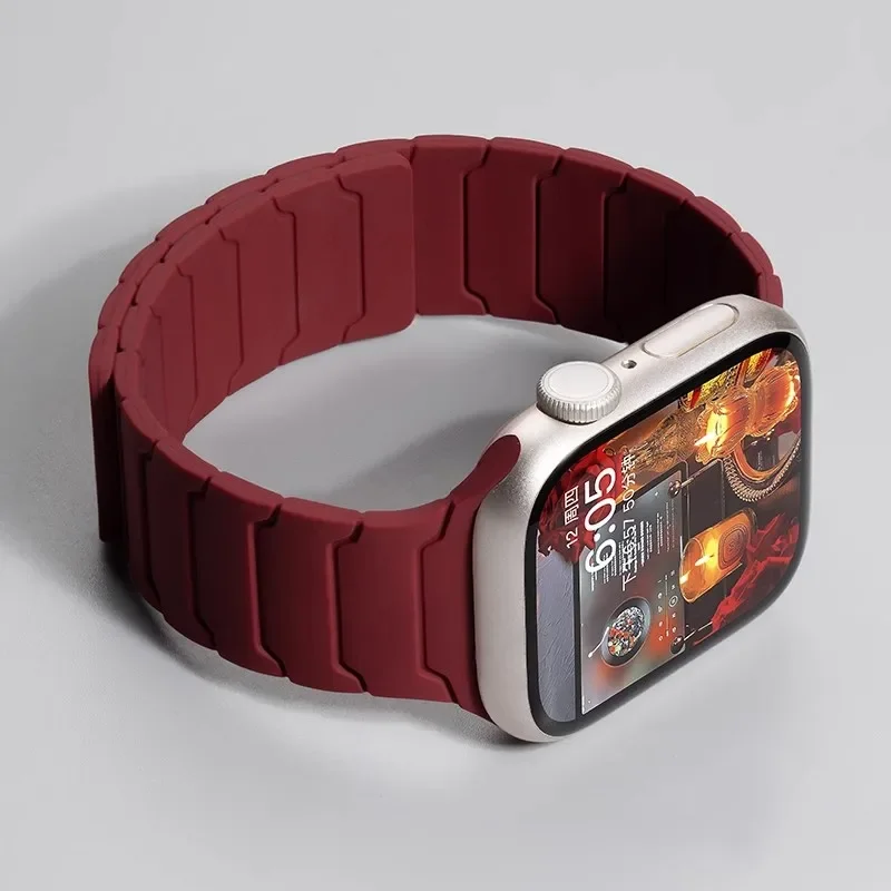 Magnetic Silicone Strap for Apple Watch Band Ultra 2 49mm 45mm 41mm Bracelet for Iwatch Series 9 8 7 6 SE 5 4 38 42mm 44mm 40mm
Magnetic Silicone Strap for Apple Watch Band Ultra 2 49mm 45mm 41mm Bracelet for Iwatch Series 9 8 7 6 SE 5 4 38 42mm 44mm 40mm