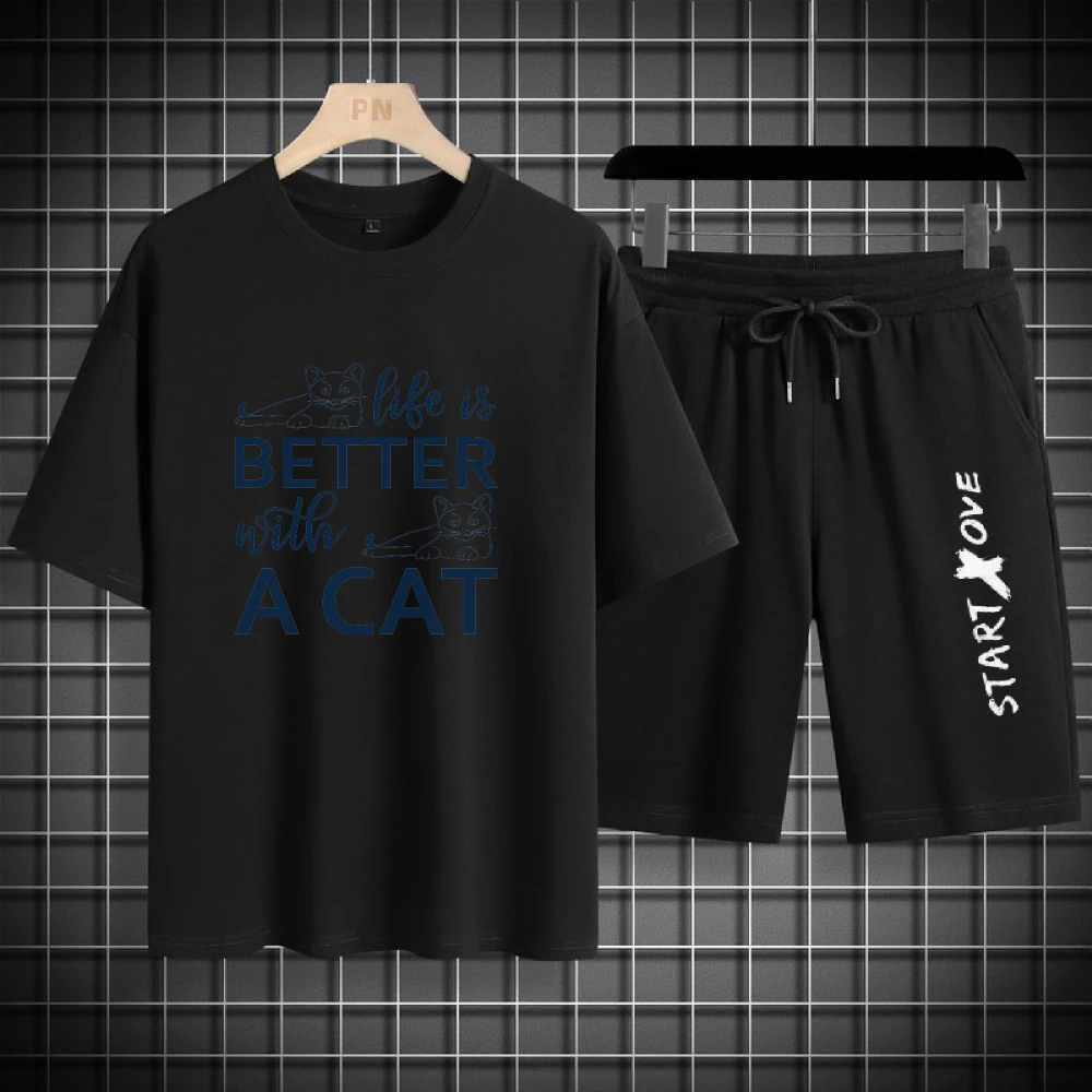 2025 Summer Thin Polyester Fiber Men Blue letter English alphabet Print Casual Set Soft Breathable Fabric Stylish Two Piece suit
2025 Summer Thin Polyester Fiber Men Blue letter English alphabet Print Casual Set Soft Breathable Fabric Stylish Two Piece suit