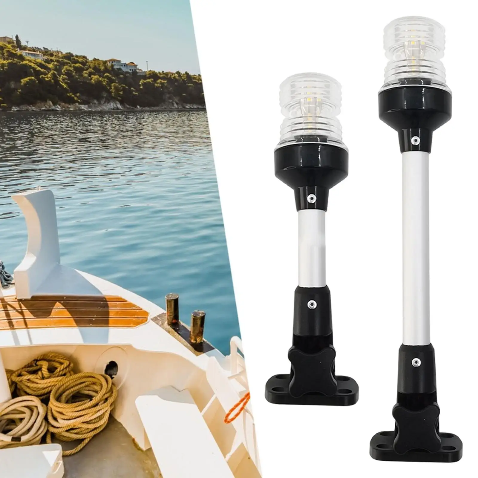 Foldable LED Anchor Light 360 Degree Marine Navigation Boat Lamp High Visibility for Yacht Pontoon
Foldable LED Anchor Light 360 Degree Marine Navigation Boat Lamp High Visibility for Yacht Pontoon