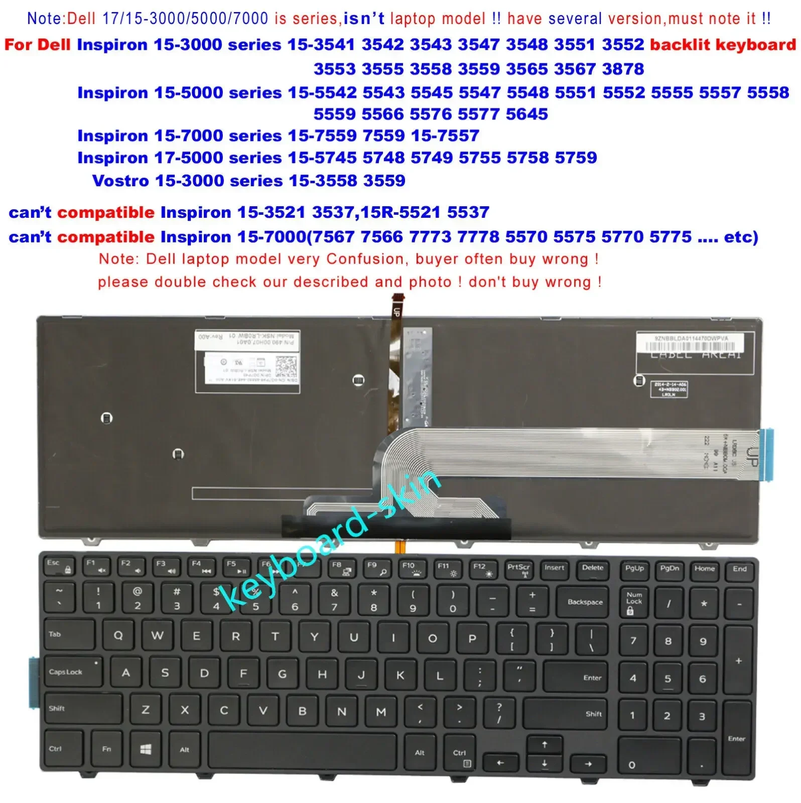 Клавиатура с подсветкой США для Dell Inspiron 7557 7559 5745 5748 5749 5755 5758 5759 5558 5559 5566 5576 5577 5645 Vostro 3558 3559
Клавиатура с подсветкой США для Dell Inspiron 7557 7559 5745 5748 5749 5755 5758 5759 5558 5559 5566 5576 5577 5645 Vostro 3558 3559