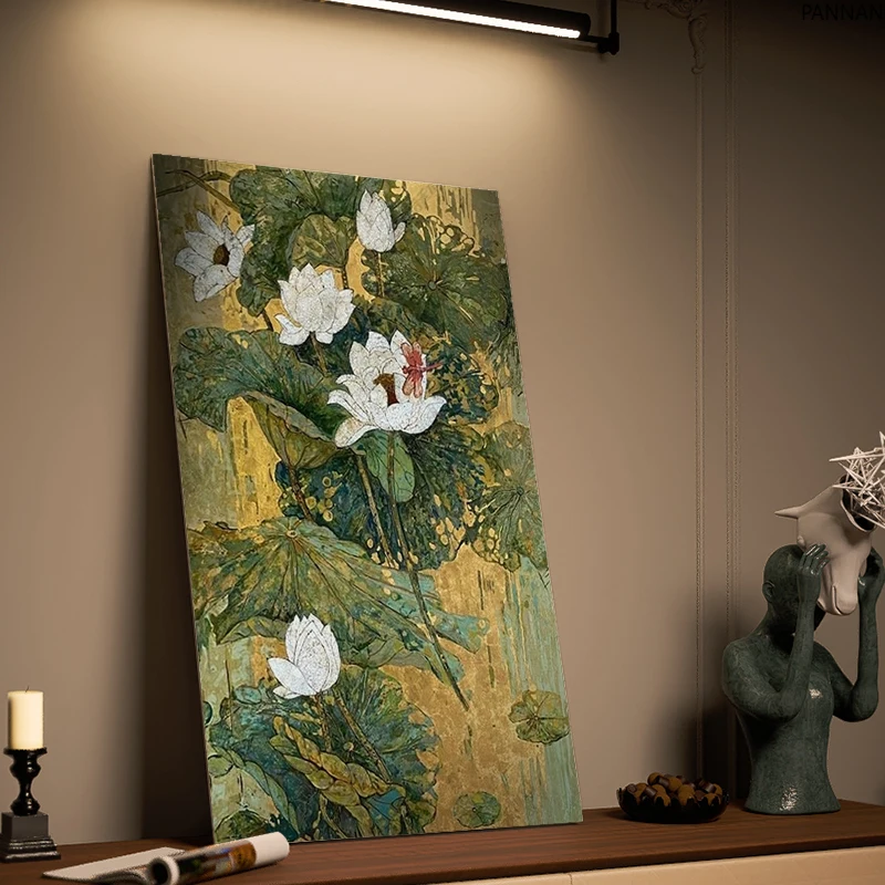 New Chinese retro decorative painting porch background wall high-grade oil canvas lacquer painting
New Chinese retro decorative painting porch background wall high-grade oil canvas lacquer painting