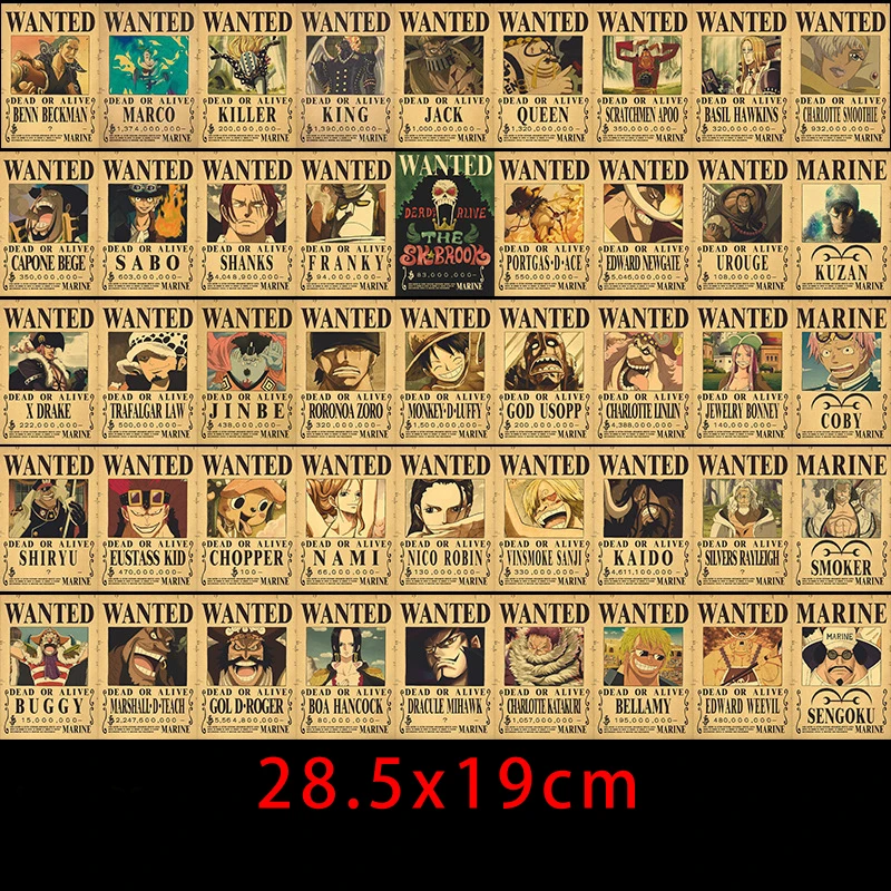 Anime One Piece Wanted Posters Stickers Cartoon Retro Diy Fridge Phone Suitcase Laptop Notebook Car Wall Cool Sticker Toys Gifts
Anime One Piece Wanted Posters Stickers Cartoon Retro Diy Fridge Phone Suitcase Laptop Notebook Car Wall Cool Sticker Toys Gifts