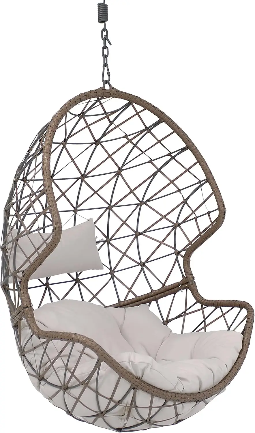 Danielle Hanging Egg Chair - Resin Wicker Basket Design - Outdoor Use - Ludes Gray Cushion
Danielle Hanging Egg Chair - Resin Wicker Basket Design - Outdoor Use - Ludes Gray Cushion