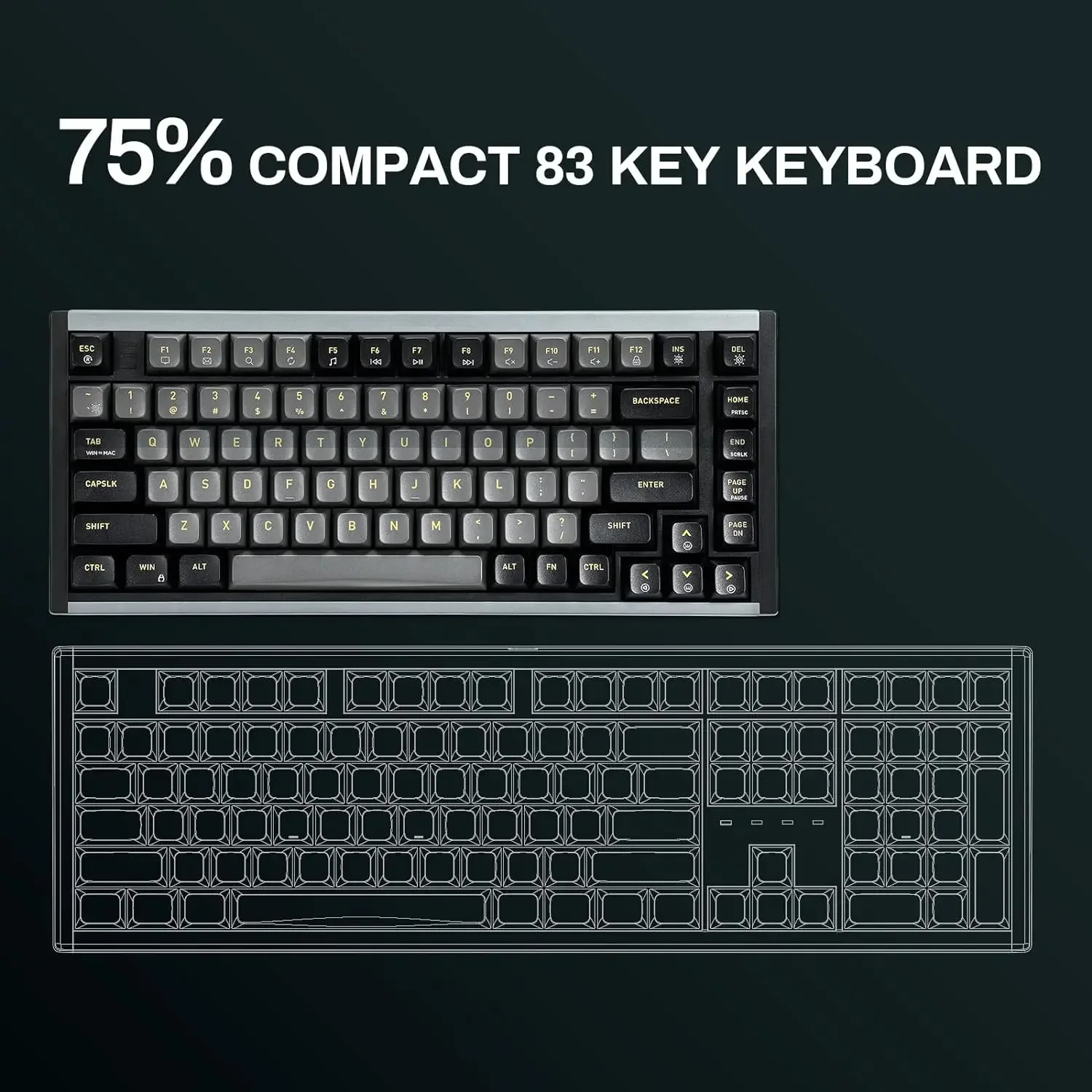 For High Quality 75% Aluminum Case Hot Swappable RGB Type-c USB 83 Keys Wired#
For High Quality 75% Aluminum Case Hot Swappable RGB Type-c USB 83 Keys Wired#