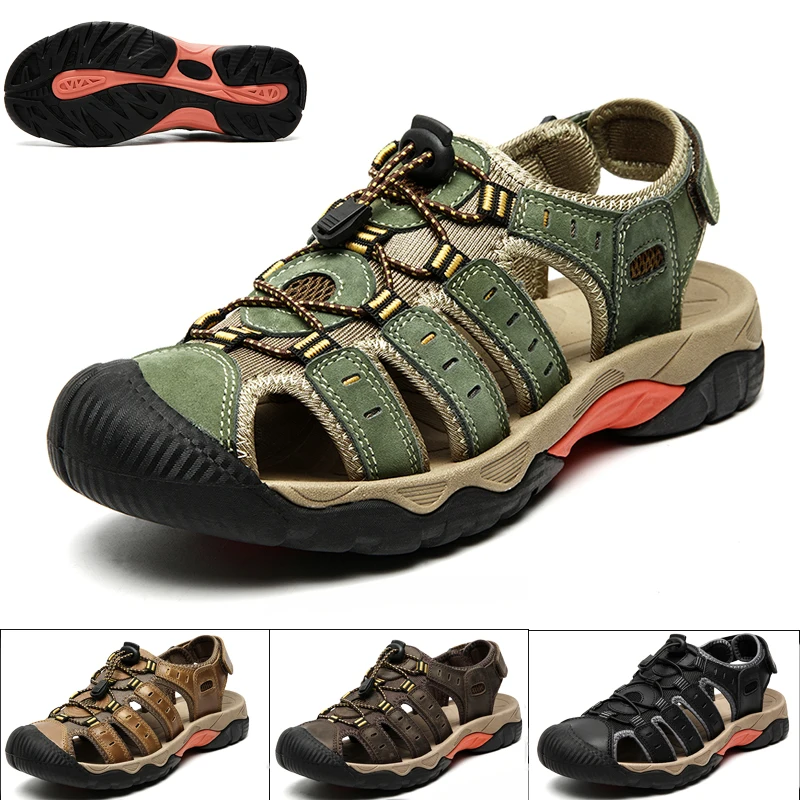 New Men's Sandals Soft Genuine Leather Sandals Shoes Men Large Size Outdoor Summer Shoes Comfort Beach Sandals Roman Men Shoes
New Men's Sandals Soft Genuine Leather Sandals Shoes Men Large Size Outdoor Summer Shoes Comfort Beach Sandals Roman Men Shoes
