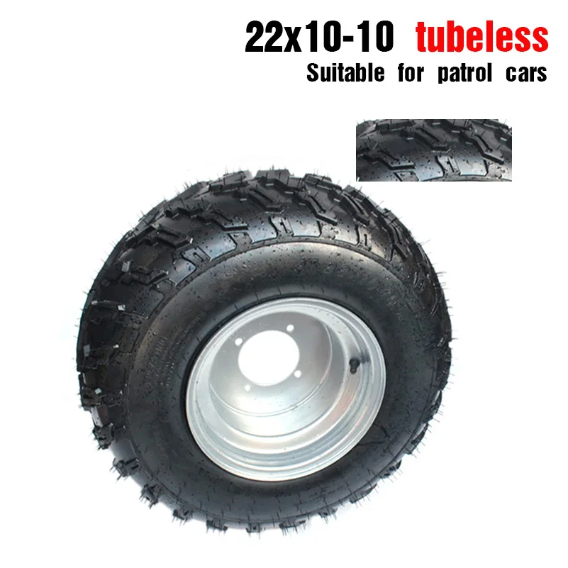 22x10-10 Inch Tubeless Tyre with Rim for Quad Chinese Off-Road 4-wheel Go-kart Motorcycle Motocross 22x10.00-10 ATV Wheel Tire
22x10-10 Inch Tubeless Tyre with Rim for Quad Chinese Off-Road 4-wheel Go-kart Motorcycle Motocross 22x10.00-10 ATV Wheel Tire