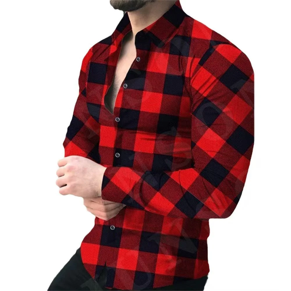 2025 new red plaid print men's shirt fashionable men's long-sleeved button-down lapel shirt street loose casual breathable 12 co
2025 new red plaid print men's shirt fashionable men's long-sleeved button-down lapel shirt street loose casual breathable 12 co