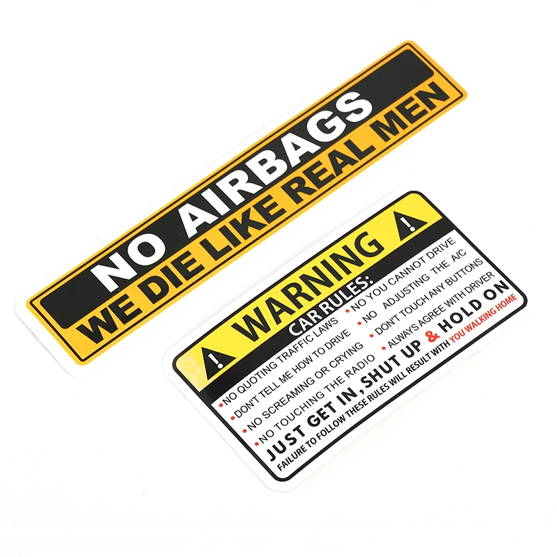 Safety Warning Rules Decal Car Stickers Auto NO AIRBAGS Car Accessories Decor Trunk Windshield Decals
Safety Warning Rules Decal Car Stickers Auto NO AIRBAGS Car Accessories Decor Trunk Windshield Decals