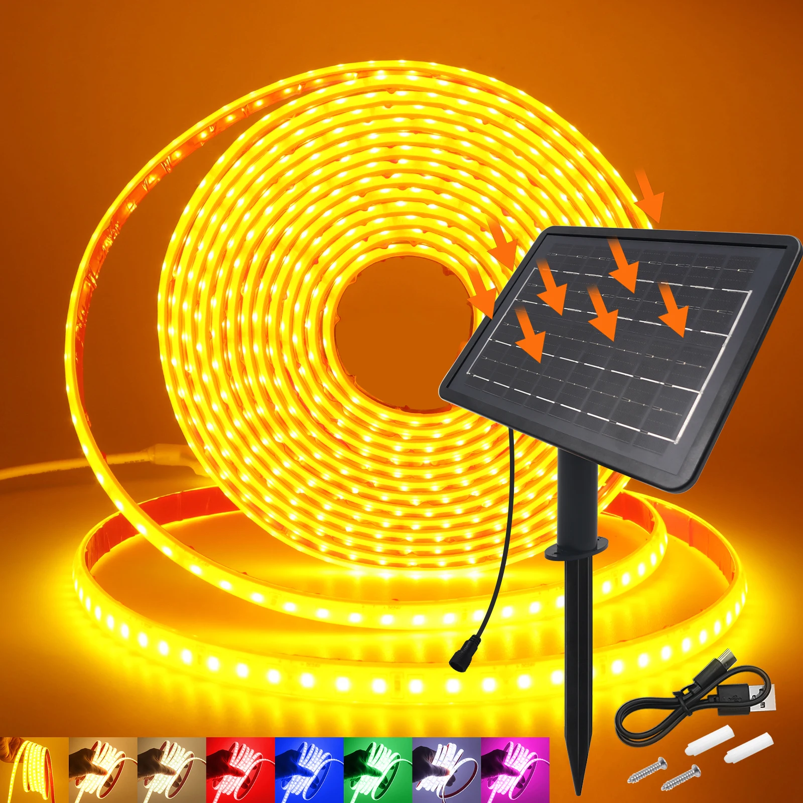 IP68 Waterproof LED Strip DC 24V White/Red/Green/Blue/Yellow/Pink SMD 2835 120Leds Home Garden Decor Solar Powered LED Light
IP68 Waterproof LED Strip DC 24V White/Red/Green/Blue/Yellow/Pink SMD 2835 120Leds Home Garden Decor Solar Powered LED Light
