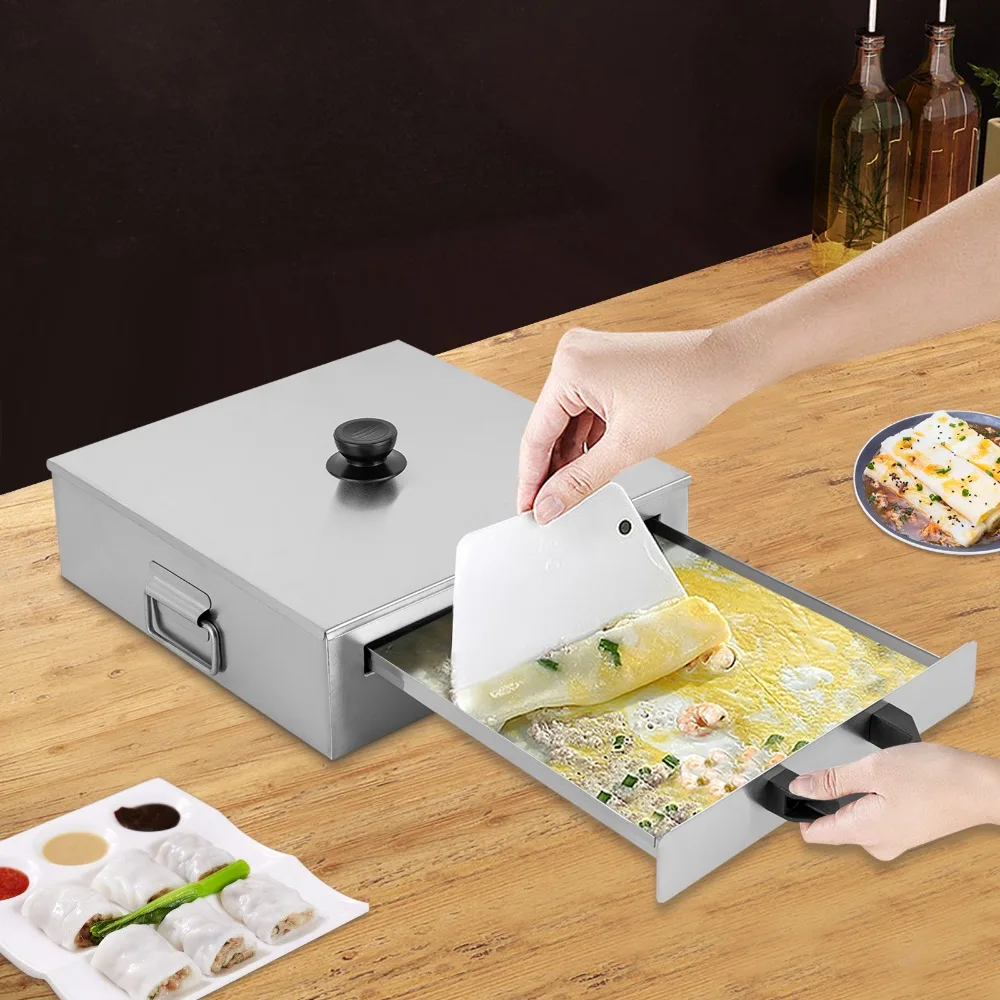 1 Layer 2 Drawers Rice Noodle Rolls Steamer Machine Stainless Steel Top Open Chinese Rice Noodle Roll Food Steamer
1 Layer 2 Drawers Rice Noodle Rolls Steamer Machine Stainless Steel Top Open Chinese Rice Noodle Roll Food Steamer