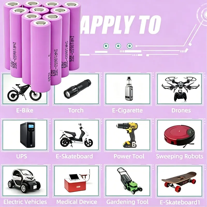 4-20 Uds 18650 battery 3500mAh 100% INR18650-35E genuine 3.7V 20A rechargeable battery 18650 for toys electric tools flashlight
4-20 Uds 18650 battery 3500mAh 100% INR18650-35E genuine 3.7V 20A rechargeable battery 18650 for toys electric tools flashlight