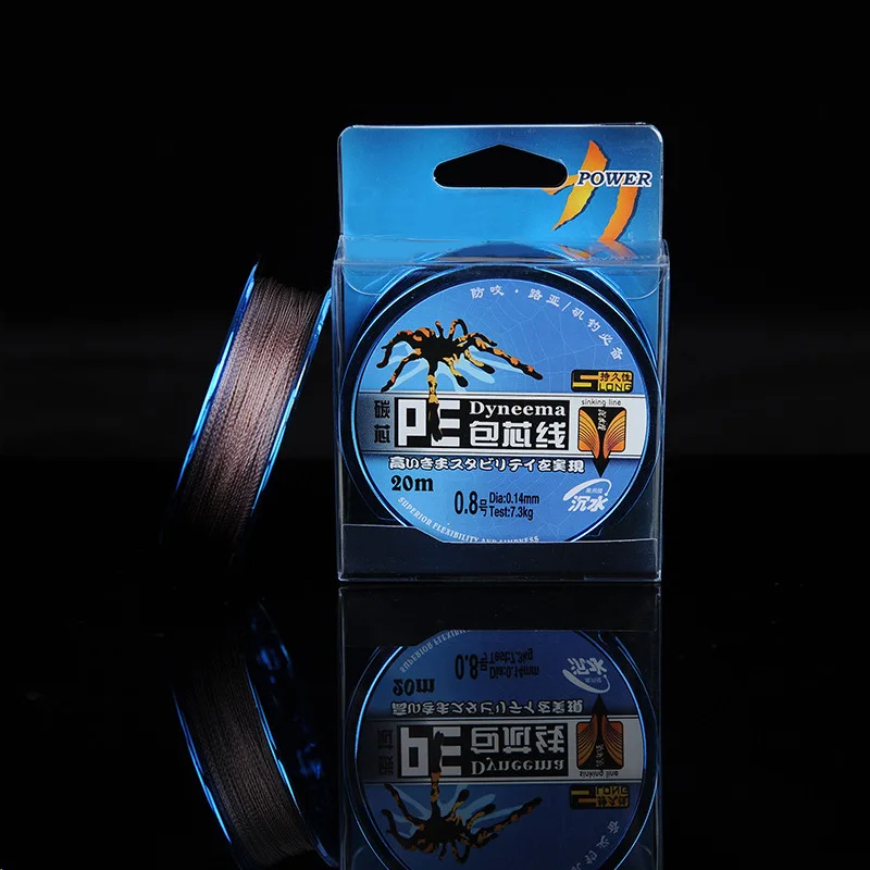 20m Sinking Hard PE Line Steel Carbon Core Anti-Cut Fishing Leader Line Special for Tilapia Angling
20m Sinking Hard PE Line Steel Carbon Core Anti-Cut Fishing Leader Line Special for Tilapia Angling