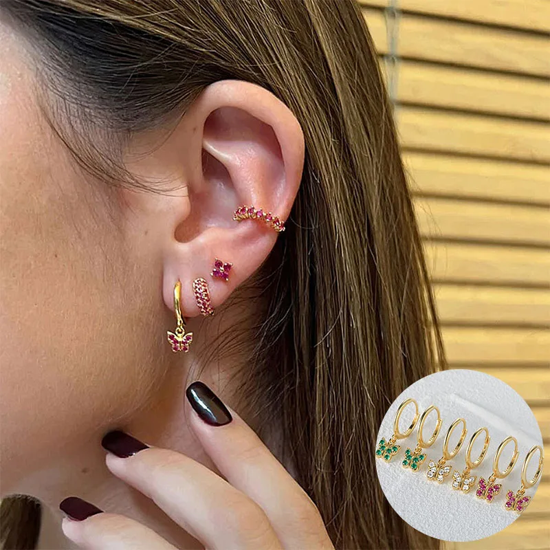 100% 925 Sterling Silver Zircon Butterfly Earrings for Women Girl Simple Fashion Round Design Jewelry Party Gift Dropshipping
100% 925 Sterling Silver Zircon Butterfly Earrings for Women Girl Simple Fashion Round Design Jewelry Party Gift Dropshipping