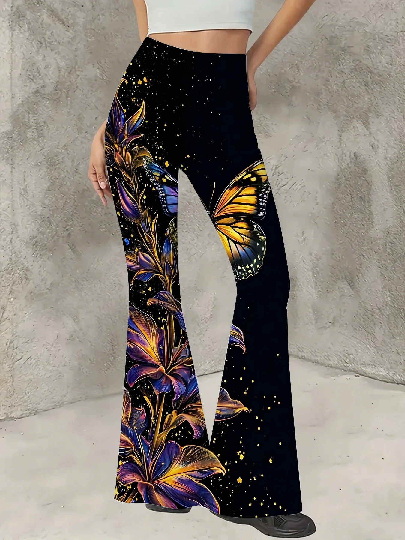 Women's Boho Printed Flare Pants Vintage Knit High Waist Wide Leg Trousers
Women's Boho Printed Flare Pants Vintage Knit High Waist Wide Leg Trousers