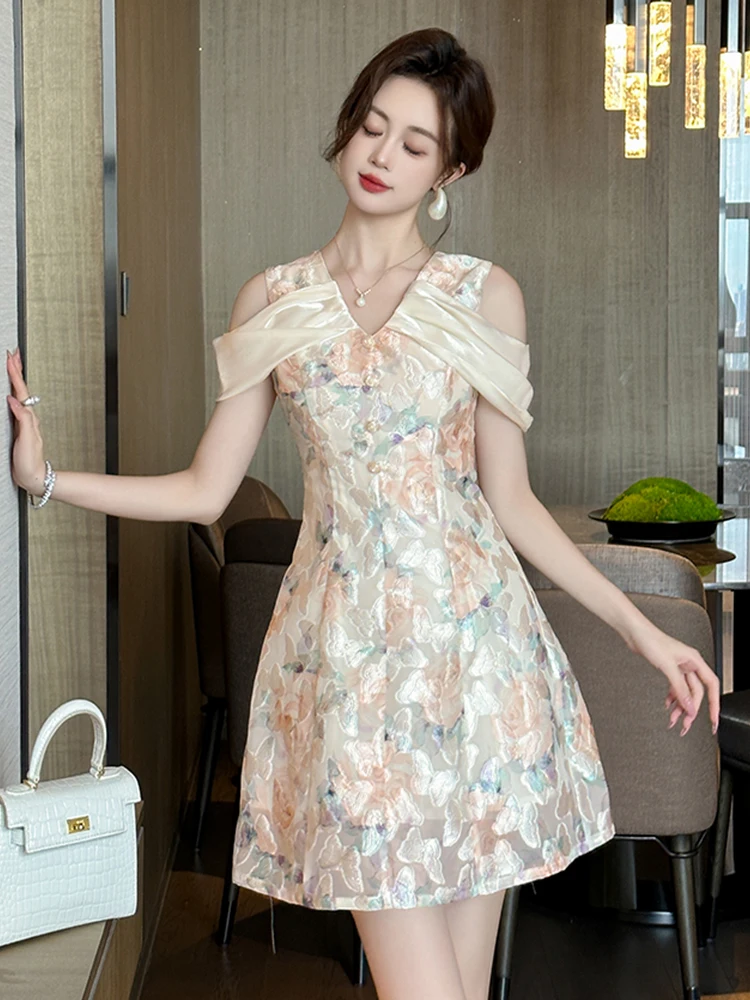 Elegant Floral Print Evening Dress Women Mujer Sweet Sexy Off-Shoulder Slim Short Party Birthday Vestidos Fiesta Street Clothes
Elegant Floral Print Evening Dress Women Mujer Sweet Sexy Off-Shoulder Slim Short Party Birthday Vestidos Fiesta Street Clothes