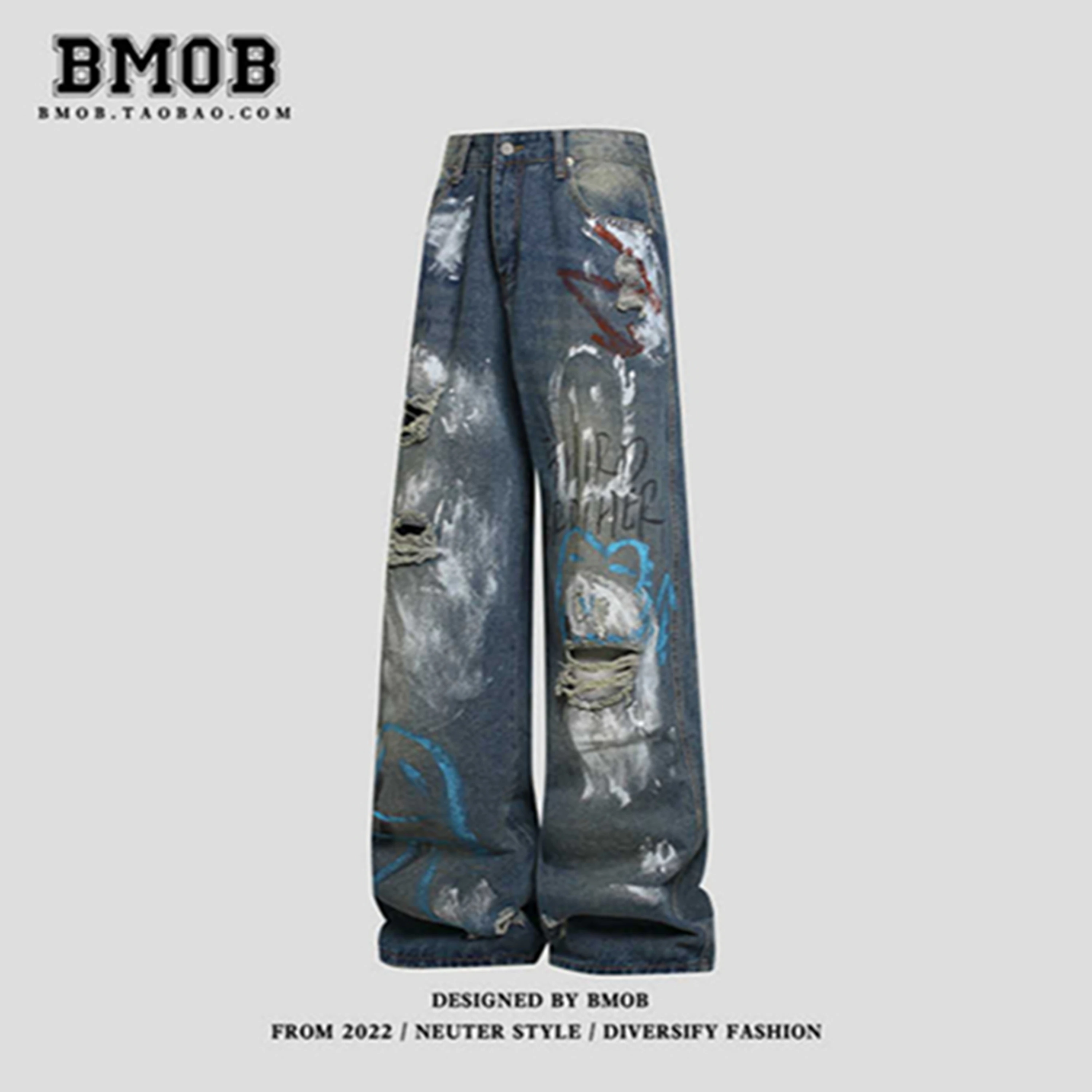 Blue Womens Jeans High Waist Vintage Design Hip Hop Straight Baggy Denim Pants Street Y2K American Style Wide Leg Denim Trouser 
Blue Womens Jeans High Waist Vintage Design Hip Hop Straight Baggy Denim Pants Street Y2K American Style Wide Leg Denim Trouser
