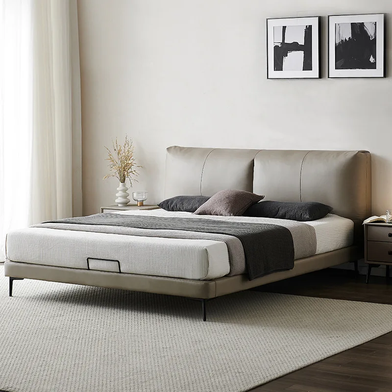 Leather bed master bedroom down soft bag bed space saving leather art bed
Leather bed master bedroom down soft bag bed space saving leather art bed