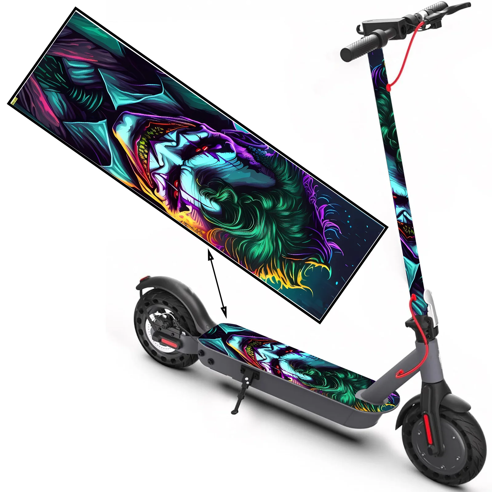 1PC 2D PLANE Clown Colorful Pattern Scooter Cool DIY Suitable for Scooter Fashion and Durable, Skateboard Accessories,
1PC 2D PLANE Clown Colorful Pattern Scooter Cool DIY Suitable for Scooter Fashion and Durable, Skateboard Accessories,