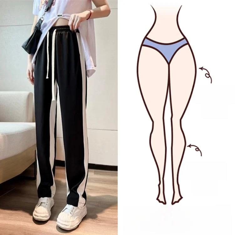High Waist Straight Leg Pants Women's Spring Summer New Style Korean Version Black Large Size Slim Wide Leg Loose Casual Stud...
High Waist Straight Leg Pants Women's Spring Summer New Style Korean Version Black Large Size Slim Wide Leg Loose Casual Stud...