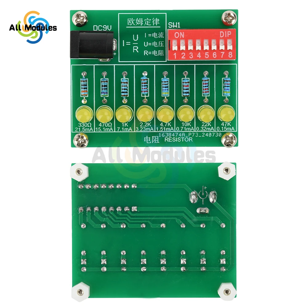 DIY Soldering Practice Kit DIY Bulk Resistor Learning Board Experimental Training Teaching Kit LED Current Test Electronic Kits
DIY Soldering Practice Kit DIY Bulk Resistor Learning Board Experimental Training Teaching Kit LED Current Test Electronic Kits