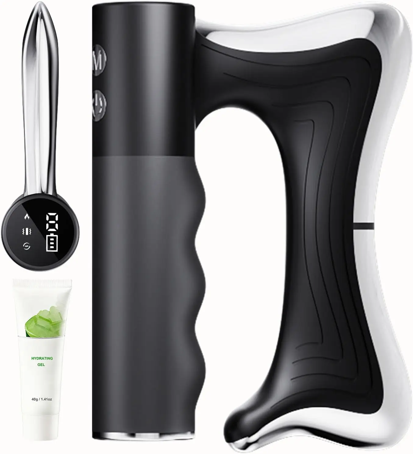 Heated Muscle Scraper Tool - Electric Fascia Knife Massager with Vibration, Gua Sha for Deep Tissue (Black)
Heated Muscle Scraper Tool - Electric Fascia Knife Massager with Vibration, Gua Sha for Deep Tissue (Black)