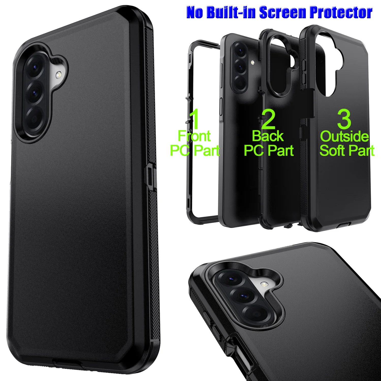 Black For Samsung Galaxy A26 5G Case Heavy Duty Shockproof Hard Protective Rugged Hybrid 3-Layers Cover
Black For Samsung Galaxy A26 5G Case Heavy Duty Shockproof Hard Protective Rugged Hybrid 3-Layers Cover