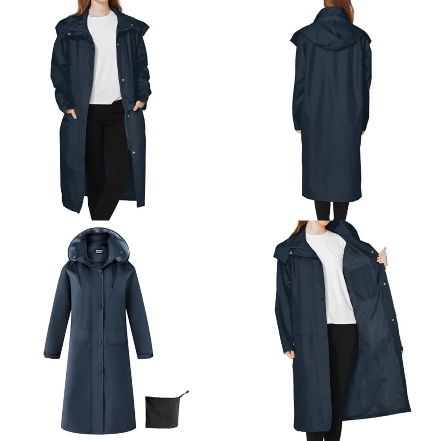 Ubon Women's Rain Coat Waterproof with Hood Long Raincoat Packable Rain Jacket Casual Windbreaker
Ubon Women's Rain Coat Waterproof with Hood Long Raincoat Packable Rain Jacket Casual Windbreaker