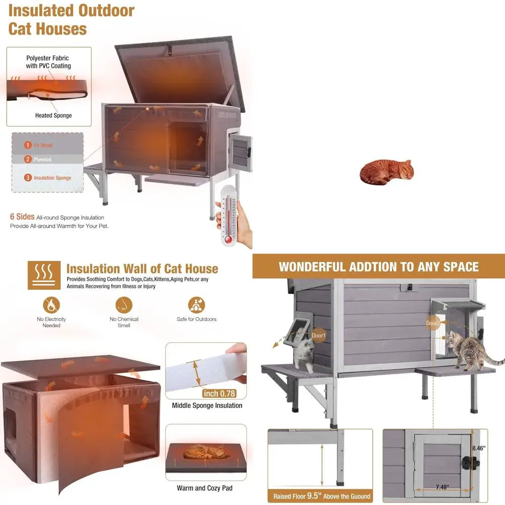 Утепленный уличный домик для кошек с 100% термоизоляцией для комфорта в любую погоду
Утепленный уличный домик для кошек с 100% термоизоляцией для комфорта в любую погоду