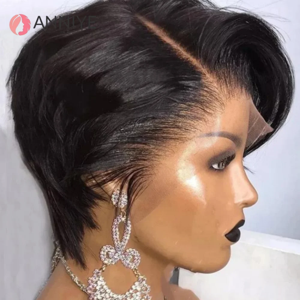 180 Density 13X4 Straight Short Human Hair Wigs Natural Color HD Lace Frontal Wig Short Human Hair Wig for Woman Pixie Cut Wig 
180 Density 13X4 Straight Short Human Hair Wigs Natural Color HD Lace Frontal Wig Short Human Hair Wig for Woman Pixie Cut Wig