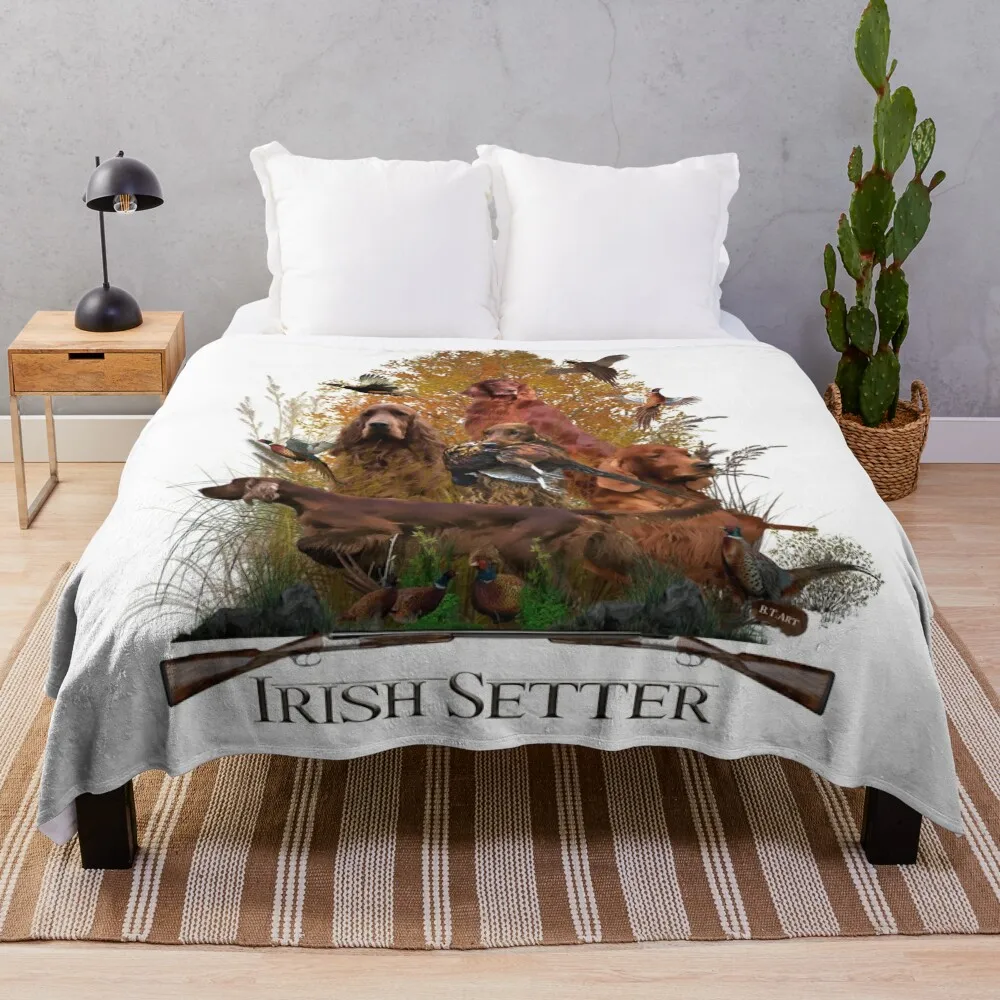 Irish Setter, Hunting season Throw Blanket Ultra Soft Flannel Fleece Blanket for All Seasons
Irish Setter, Hunting season Throw Blanket Ultra Soft Flannel Fleece Blanket for All Seasons