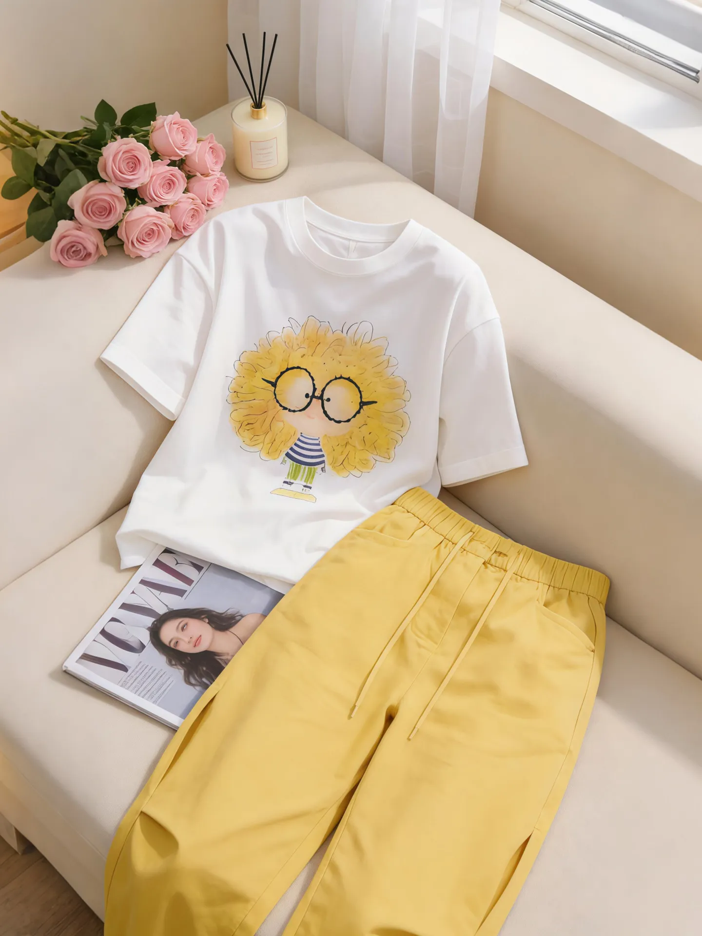 Summer 2026 Women's Printed T-Shirt Set Comfortable Loose Fit Casual Wear Breathable Short Sleeve round Neck Two-Piece Suit
Summer 2026 Women's Printed T-Shirt Set Comfortable Loose Fit Casual Wear Breathable Short Sleeve round Neck Two-Piece Suit