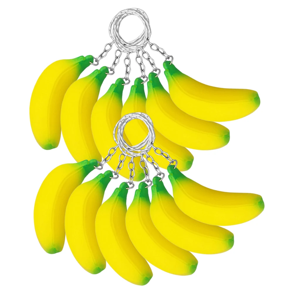 12pcs Banana Keychain Cute Fruit Keychains Yellow Pendant Ring Decorative Lightweight Stainless Steel PU Material Easy Portable
12pcs Banana Keychain Cute Fruit Keychains Yellow Pendant Ring Decorative Lightweight Stainless Steel PU Material Easy Portable