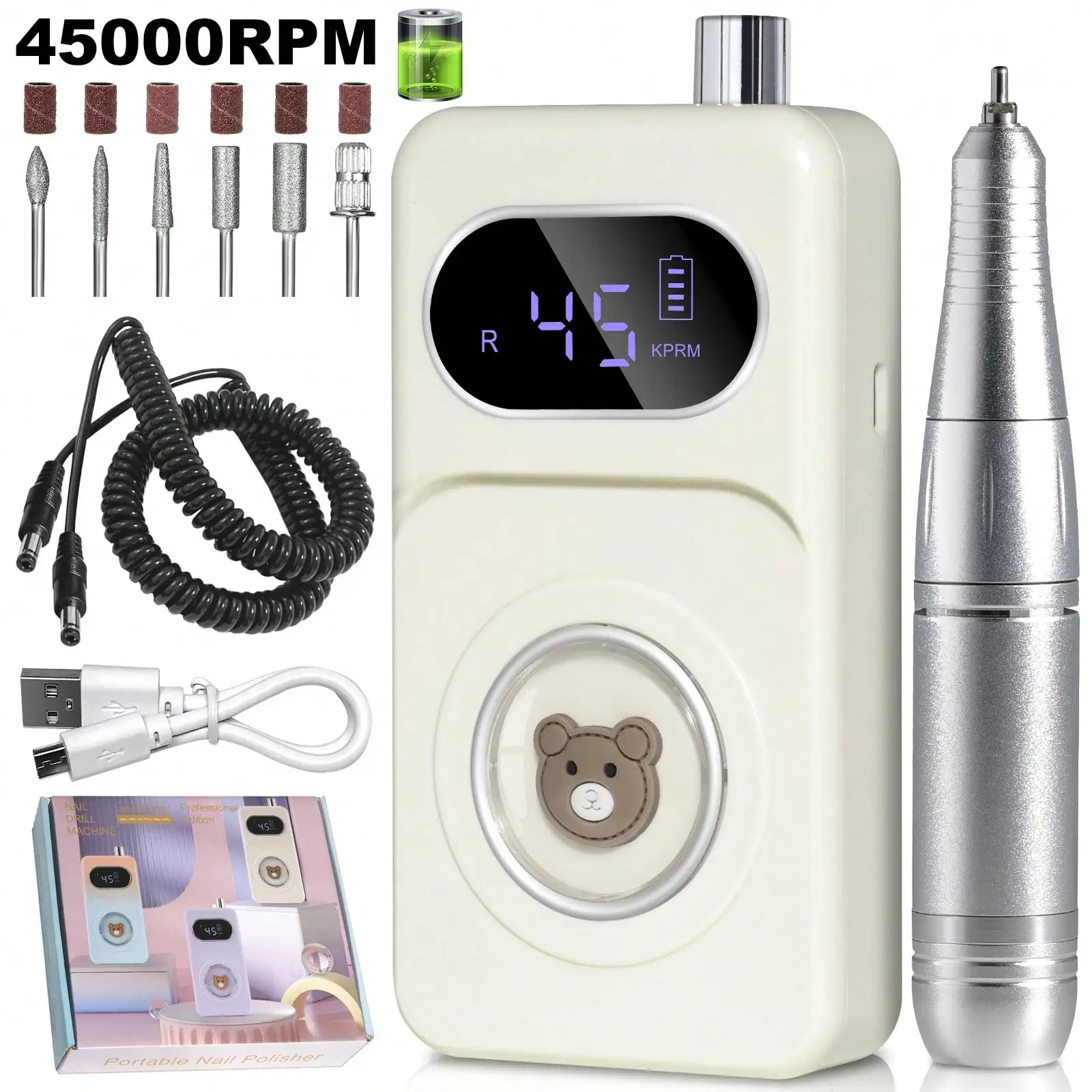 Professional Nail Drill Set Manicure Cutter Nail Equipment Nail Supplies Home Use Electric Nail Drill Machine Nail Grinder
Professional Nail Drill Set Manicure Cutter Nail Equipment Nail Supplies Home Use Electric Nail Drill Machine Nail Grinder