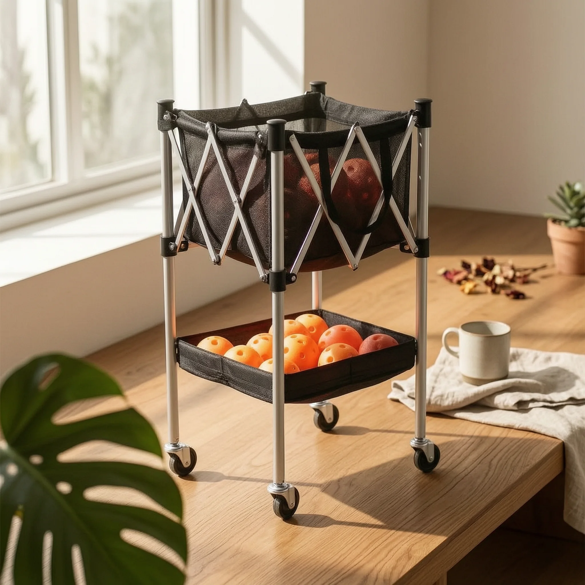 Pickleball Basket Cart with Wheels Compact Pickleball Cart with Basket Foldable Ball Hopper Sturdy Hopper with Wheels Versatile
Pickleball Basket Cart with Wheels Compact Pickleball Cart with Basket Foldable Ball Hopper Sturdy Hopper with Wheels Versatile