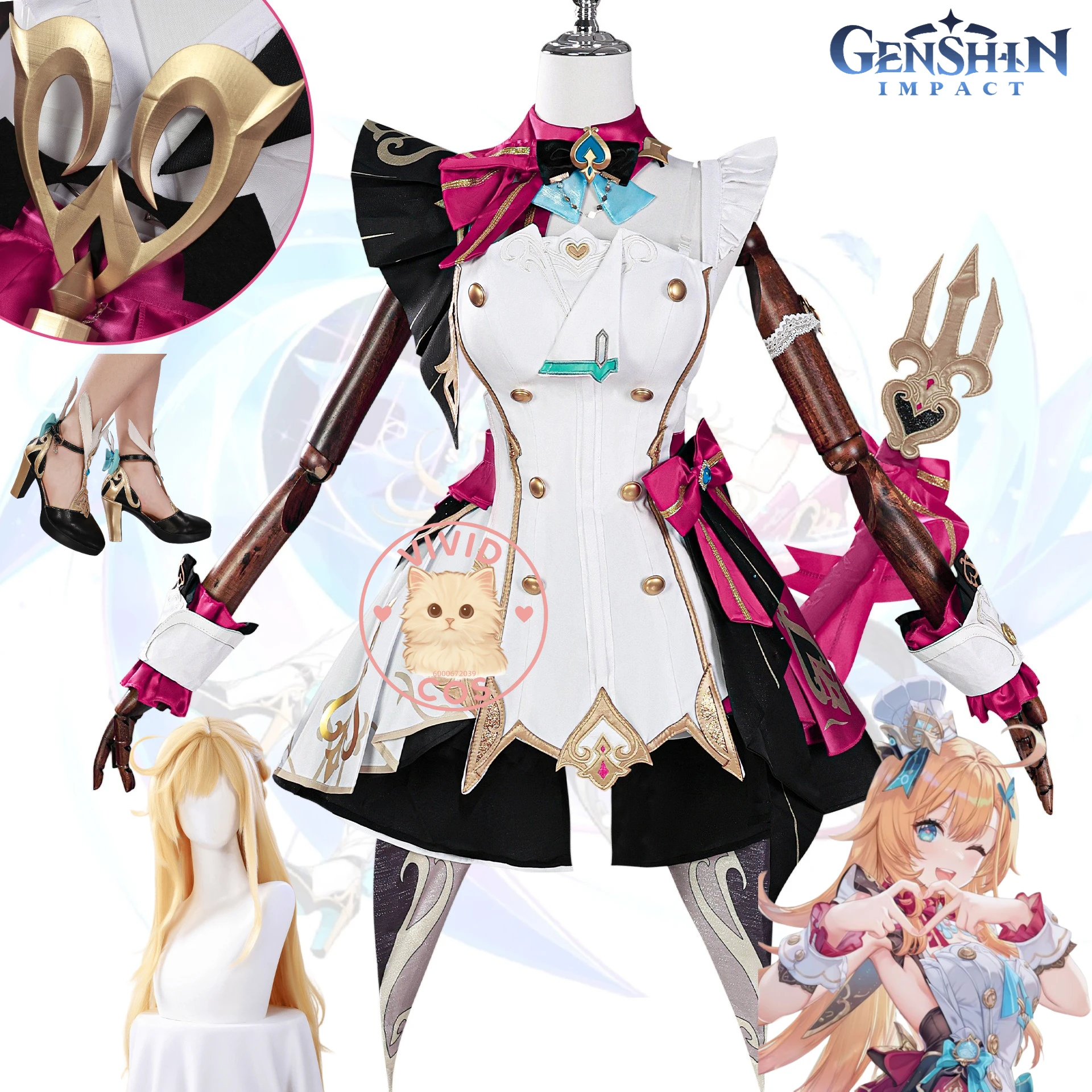 Game Genshin Impact Escoffier Cosplay Anime Costume Comic Con Role Play High Quality Cute Dress with Tail for Women Wig Shoes
Game Genshin Impact Escoffier Cosplay Anime Costume Comic Con Role Play High Quality Cute Dress with Tail for Women Wig Shoes