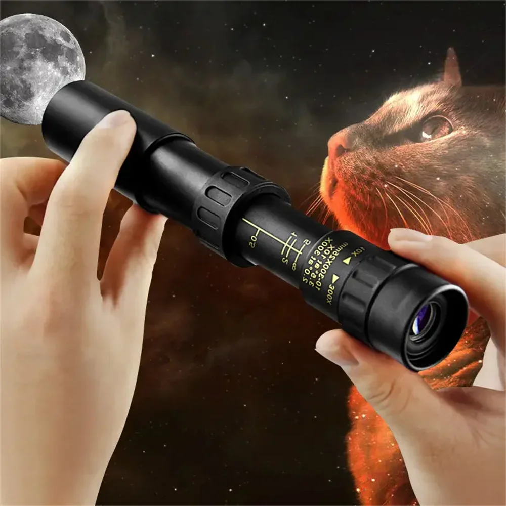 Professional HD Monocular Telescope 10-300x Zoom Long Range Portable for Hunting and Outdoor Activities
Professional HD Monocular Telescope 10-300x Zoom Long Range Portable for Hunting and Outdoor Activities